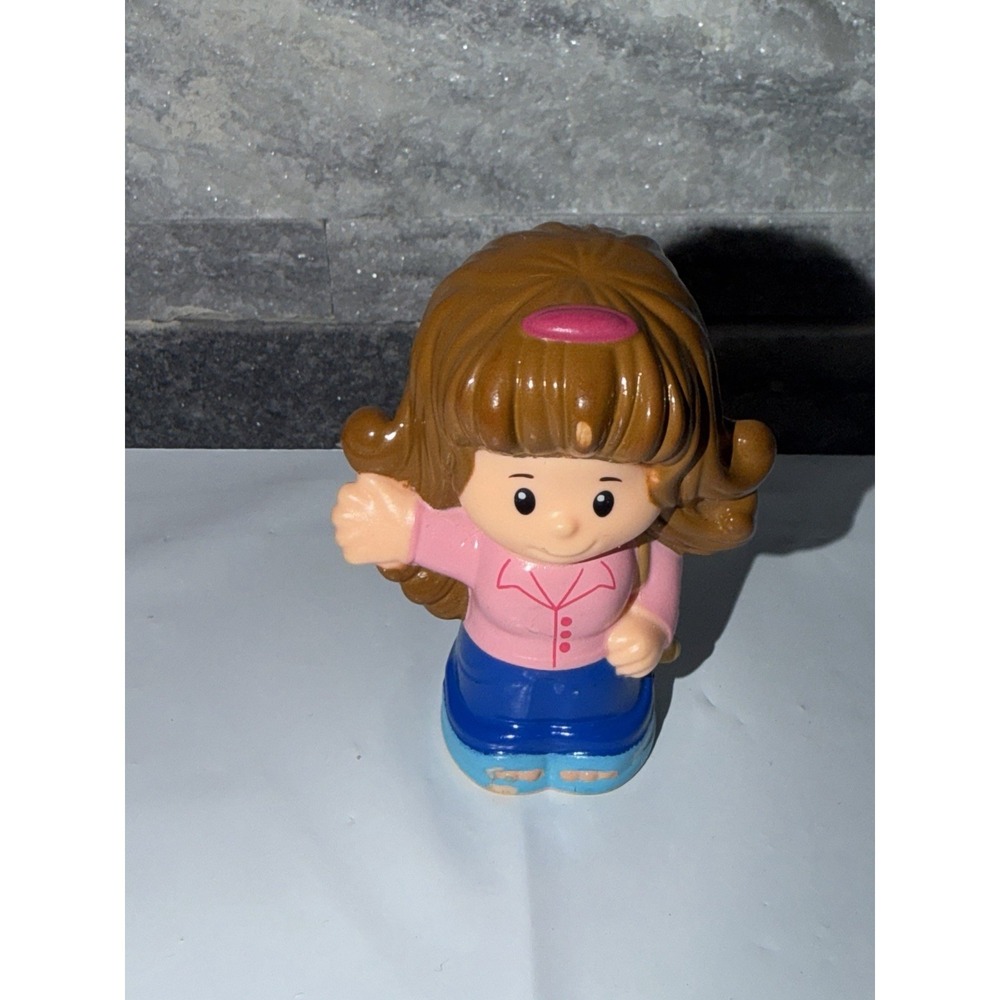 Fisher Price Little People Mother Mom For Dollhouse Family Home House Pink Shirt